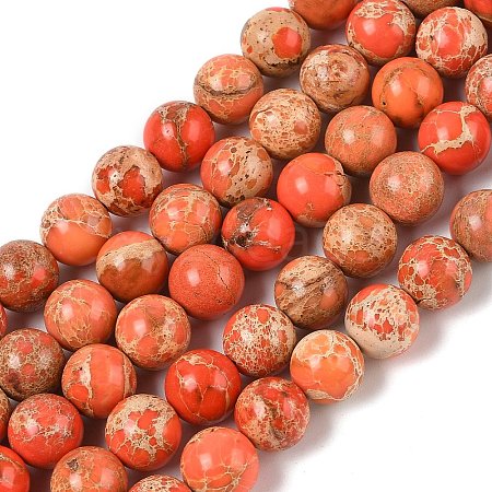 Dyed Natural Regalite/Imperial Jasper/Sea Sediment Jasper Beads Strands G-B124-C01-18-1