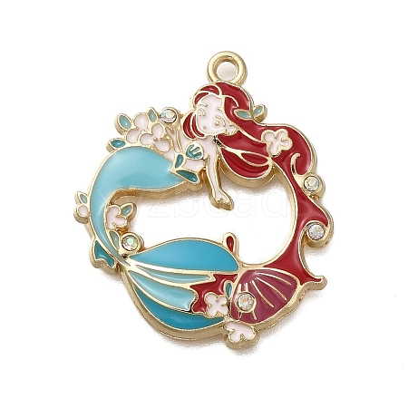 Alloy Enamel Pendants ENAM-S021-01G-C-1