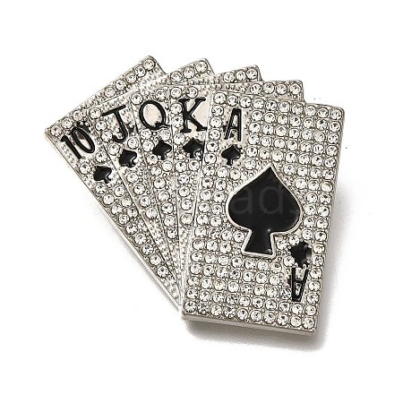 Poker Card Enamel Pins JEWB-Q009-10P-1