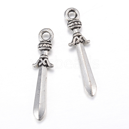 Tibetan Style Alloy Pendants TIBEP-Q062-15AS-RS-1