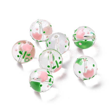 Transparent Glass Beads LAMP-B021-03B-18-1