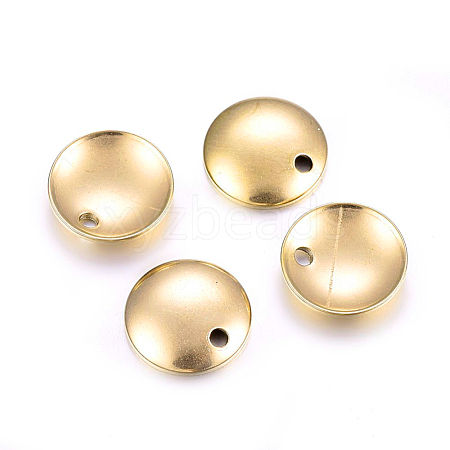 Ion Plating(IP) 304 Stainless Steel Dome Charms STAS-H472-02G-10mm-1