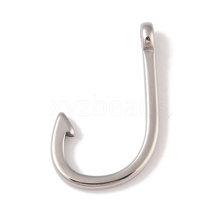 Non-Tarnish 304 Stainless Steel Hook Clasps STAS-C109-14B-P-1