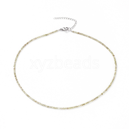 Cubic Zirconia Beaded Necklaces NJEW-JN02618-02-1