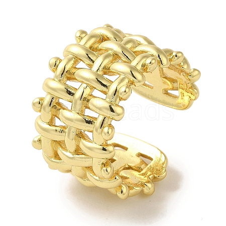 Rack Plating Brass Cuff Rings RJEW-H228-20G-1