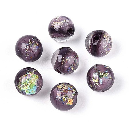 Handmade Foil Lampwork Beads LAMP-T021-31B-1