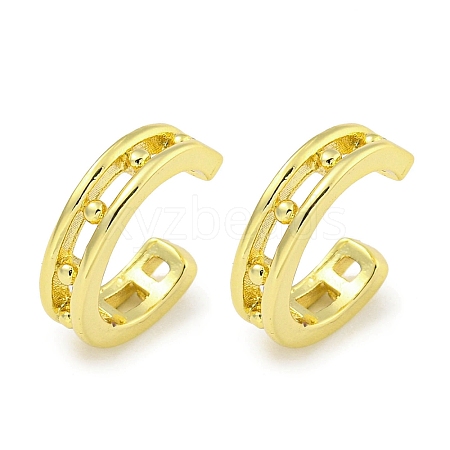 Brass Cuff Earrings EJEW-C104-080G-1