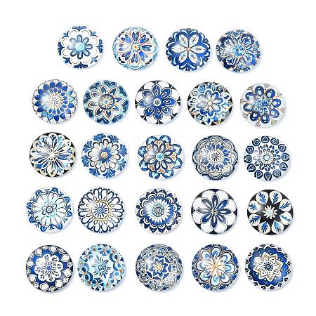 24Pcs Glass Cabochons X1-GGLA-S059-04C-1