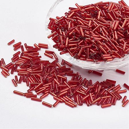 Glass Bugle Beads SEED-E001-12mm-25-1