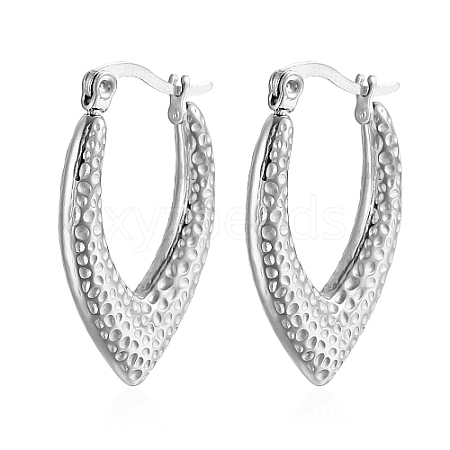 Non-Tarnish 304 Stainless Steel Hoop Earrings AJ0524-2-1