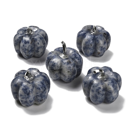 Natural Blue Spot Jasper Bell Pepper Figurines G-Q190-02P-08-1