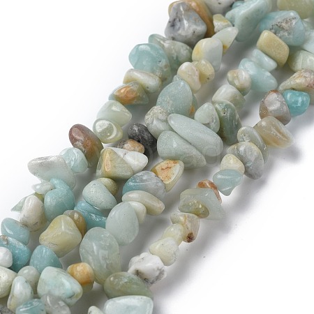 Natural Flower Amazonite Chip Bead Strands X-G-M205-12-1