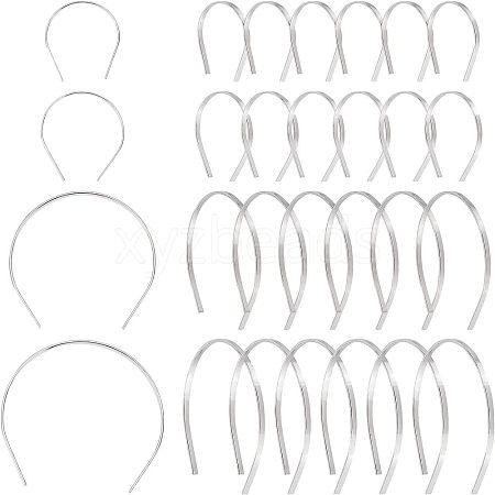 Fingerinspire 24Pcs 4 Style Iron Dolls Hair Hoop DIY-FG0002-74-1