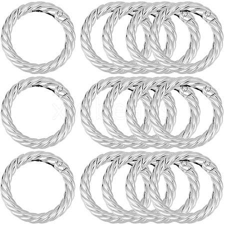 SOFPLATE 16Pcs Zinc Alloy Spring Gate Rings FIND-SP0001-09-1