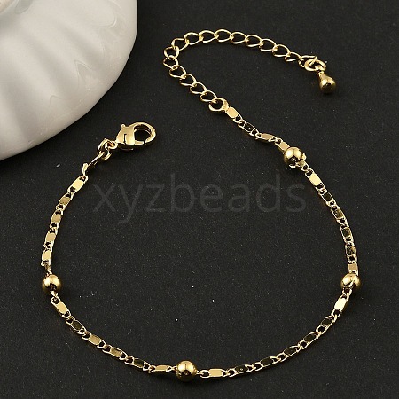 Rack Plating Brass Link Chain Bracelets for Women BJEW-G735-03G-1