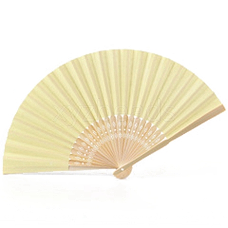 Bamboo with Paper Blank Folding Fan PW-WG26052-15-1