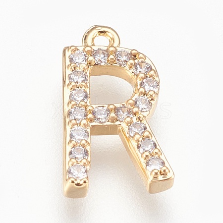 Brass Letter Pendants KK-P150-03G-R-1