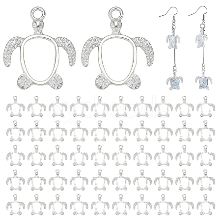 60Pcs Alloy Open Back Bezel Pendants FIND-PH0026-70S-1