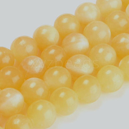 Natural Topaz Jade Beads Strands X-G-E266-11A-8mm-1