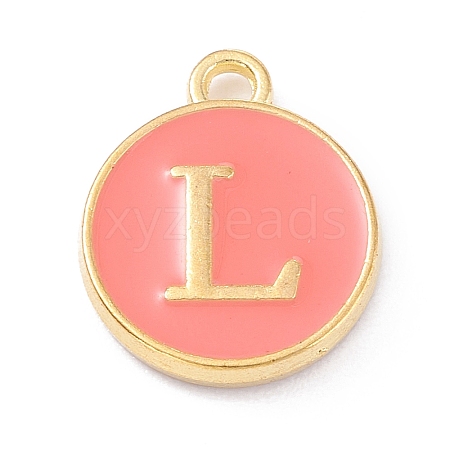 Golden Plated Alloy Enamel Charms X-ENAM-Q437-11L-1