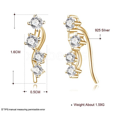 925 Sterling Silver Dangle Earrings EJEW-BB30531-B-1