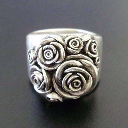 Rose Alloy Finger Rings FS-WG8D0C3-02-1
