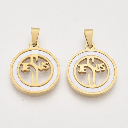 Religion Theme 201 Stainless Steel Pendants X-STAS-N089-57G-1