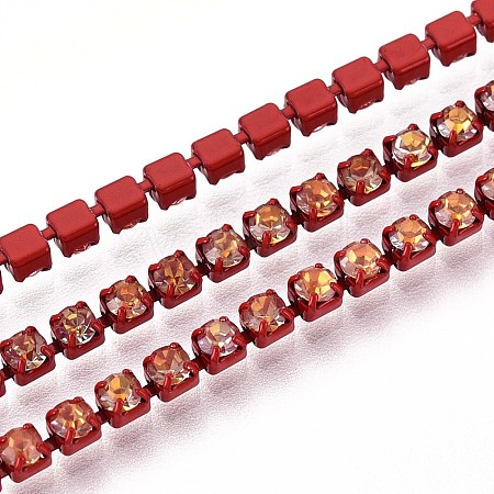 Iron Rhinestone Cup Chains CH-T006-05B-07-1