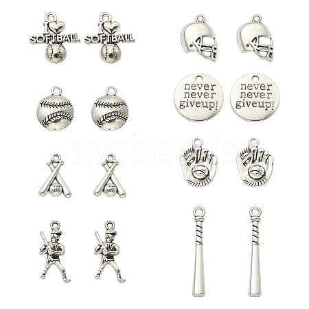 16Pcs 8 Style Tibetan Style Alloy Pendants Sets TIBEP-YW0001-41-1