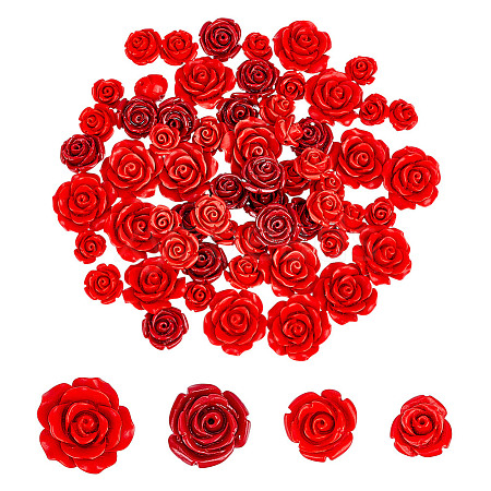 45Pcs 3 Styles Cinnabar Beads CARL-HY0001-02-1