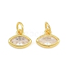 Brass Pave Cubic Zirconia Charms CU-CBA3D67-11G-01-1