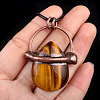 Red Copper Natural Tiger Eye Pendants PW-WG1CD35-02-1