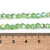 Electroplate Transparent Glass Beads Strands EGLA-K015-18N-4