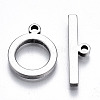 Non-Tarnish 201 Stainless Steel Toggle Clasps STAS-Q241-008P-NF-1