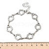 304 Stainless Steel Flower Link Chains Bracelets for Men & Women BJEW-D042-42P-5