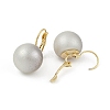 Brass with Plastic Imitation Pearl Round Hoop Earrings EJEW-Q391-04G-01-3