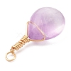 Natural Fluorite Pendants PALLOY-JF00607-4