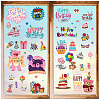 8 Sheets 8 Styles PVC Waterproof Wall Stickers DIY-WH0345-205-1