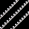 1 Yard Brass Crystal Rhinestone Cup Chain with Imitation Pearl OCOR-GL0001-08A-1