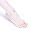 Cowrie Shell Charm Anklets AJEW-AN00280-M-6