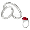 1Pc 925 Sterling Silver Adjustable Ring Components STER-BC0003-97A-P-1