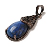 Dyed Natural Lapis Lazuli Pendants G-H065-01R-25-2