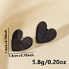 Fashionable 304 Stainless Steel Heart Stud Earrings JW1636-1-2