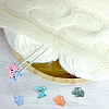 DICOSMETIC 12Pcs Baking Painted Zinc Alloy Knitting Stitch Marker Rings DIY-DC0002-32-4