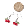 Cherry Glass Dangle Earrings EJEW-JE06255-4