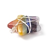 Chakra Natural Mixed Stone Pendants PALLOY-JF01878-01-4