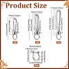 U-Shaped Brass Key Hook Shanckle Clasps KK-PH0012-37-2