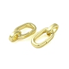 Brass Spring Gate Rings KK-B089-17G-2