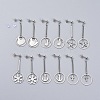 Stainless Steel Dangle Ear Studs EJEW-JE03920-1