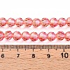 Baking Paint Transparent Glass Beads Strands DGLA-A035-T6mm-A01-5